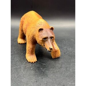 Terra By Battat Brown Bear Figurine Toy Wild Animals Plastic Figure 5" Solid